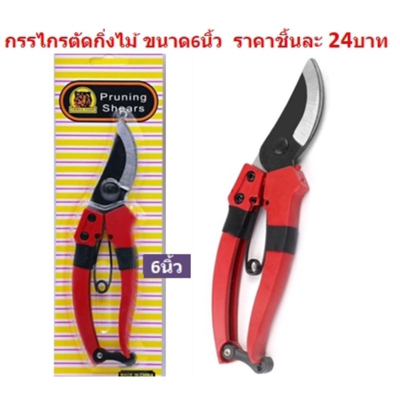 กรรไกรตัดกิ่งไม้ ขนาด6นิ้ว คีมตัดกิ่ง กรรไกรตัดกิ่งไม้ปากโค้ง กรรไกรตัดแต่งกิ่ง กรรไกรแต่งกิ่ง DBE027