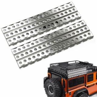 บันไดทรายสแตนเลส 2 ชิ้นสำหรับ Axial SCX10 TRX-4 D90 1/10 RC Crawler รถ