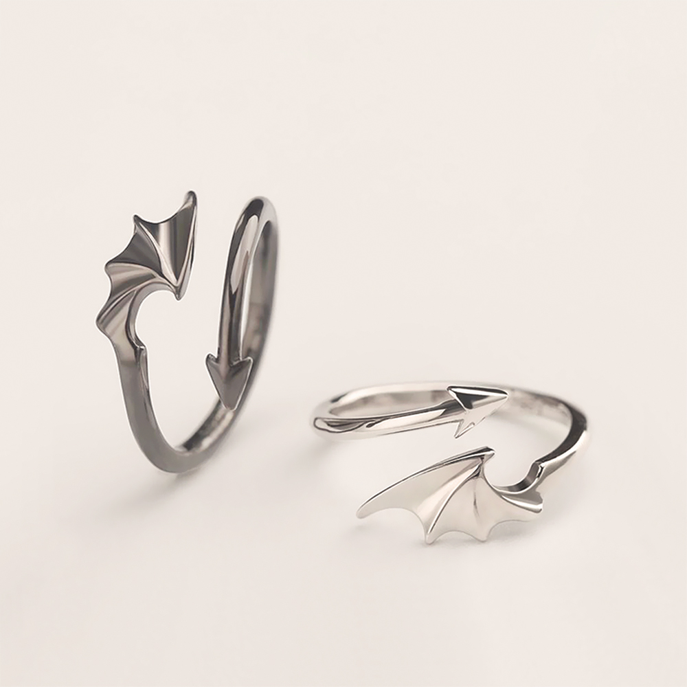 CACTU Jewelry Gift Open Rings Punk Style Evil Vampire Rings Copper ...