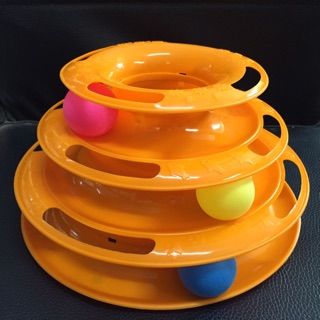 สินค้าพร้อมส่ง ของเล่นแมวบันไดบอล/บันไดวน (3 levels tower balls)