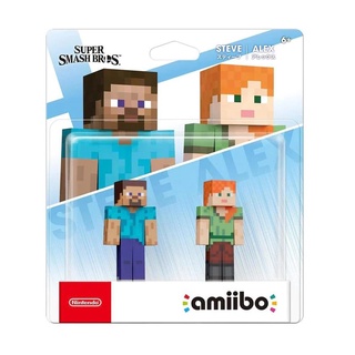 พร้อมส่ง Amiibo SUPER SMASH BROS.  Minecraft Steve  Alex