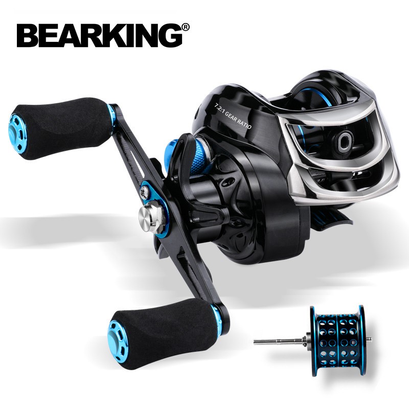 BEARKING รอกเบทคาสติ้ง ลากสูงสุด 8 กก. อัตราทด 7.2:1 รอกตกปลาความเร็วสูง เสริมระบบลาก รอกปลาคาร์พ