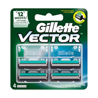 Hair removal products RAZOR BLADE GILLETTE VECTOR PLUS COMFORT STRIP 4PCS Personal use Home products ผลิตภัณฑ์กำจัดขน GI