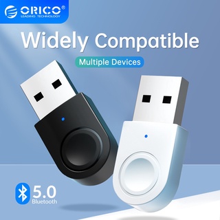 ☌✑ORICO USB อะแดปเตอร์รับส่งสัญญาณบลูทูธ 5.0 รองรับ Windows 7 / 8 / 10 สําหรับแป้นพิมพ์ PC แล็ปท็อป (BTA-608)