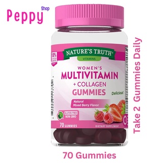 Natures Truth Womens Multivitmain Natural Mixed Berry 70 Gummies วิตามินรวมสำหรับผู้หญิง 70 กัมมี่ รสมิกซ์เบอร์รี่