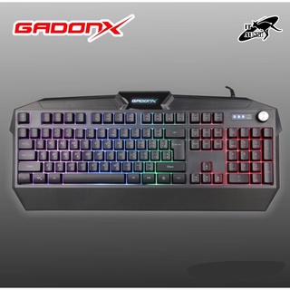 GADONX GK-8730 คีย์บอร์ดเกมมิ่งมีไฟ ERGONOMIC Colorful Backlight Gaming Keyboard