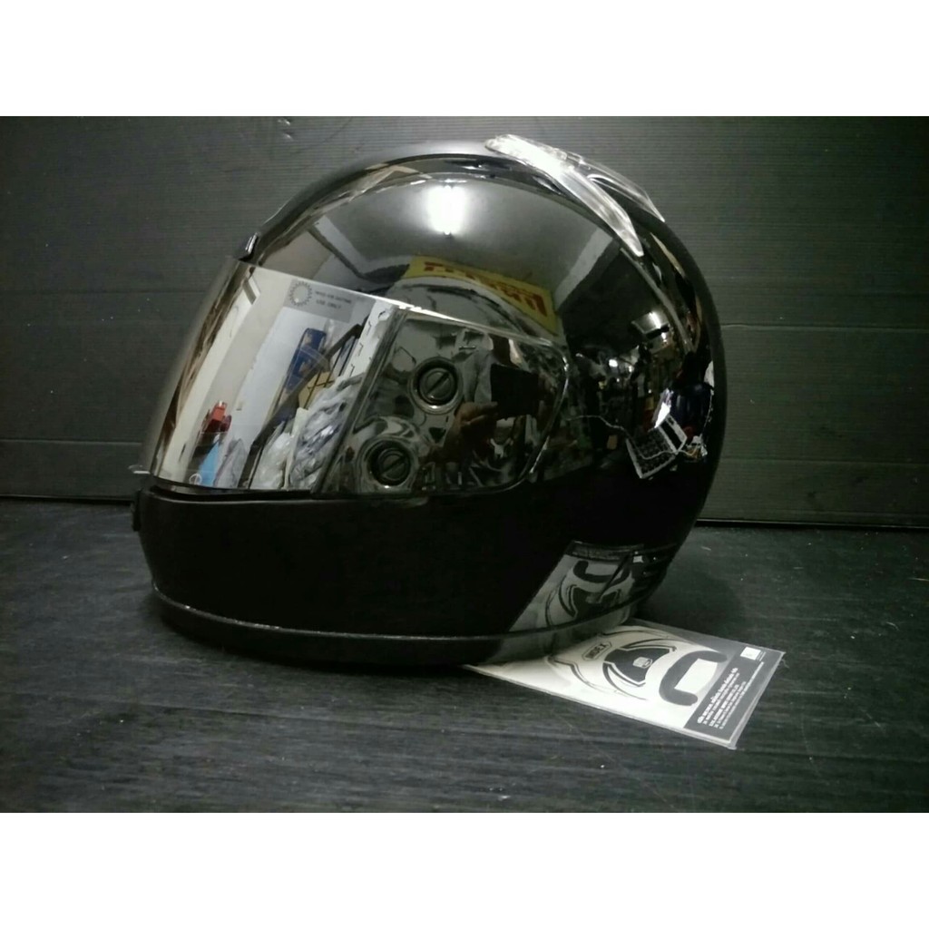 เก็บเงินปลายทาง **หมวกกันน็อค INDEX  811 สีดำเงา ชิวปรอท แถมถุงผ้าใส่หมวกกันน็อคมูลค่า 200 บาท  NO.1