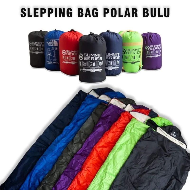 POLAR FLEECE SLEEPING BAG THICK SLEEPING BAG CAMPING MOUNTAIN OUTDOOR CAMPING SUMMIT SERIES SOFT WAR