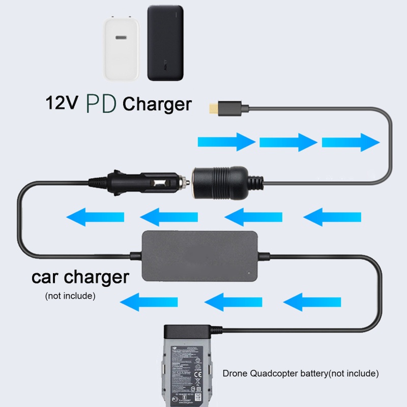ที่ชาร์จ USB C to Car Cable Converter up to 12V 3A 36W PD USBC สําหรับยานพาหนะ อุปกรณ์ไฟฟ้า - รูปที่ 6
