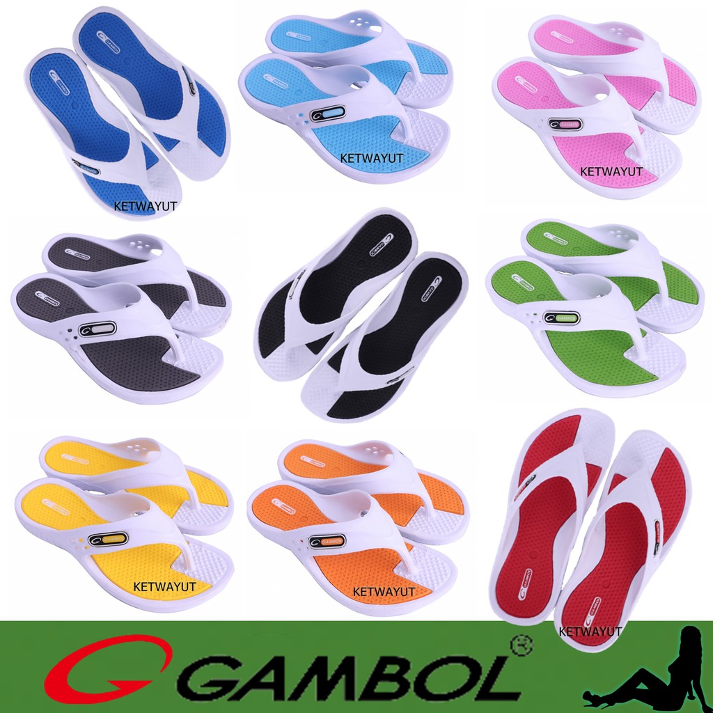 Gambol 41028 รองเท้าแตะหูหนีบผู้หญิง รองเท้าแตะผู้หญิงแบบสวม แบบหนีบ Gambol 41028