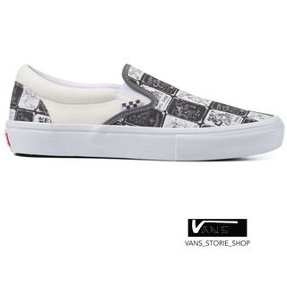 VANS SLIP ON SKATE DANIEL JOHNSTON RAVEN SNEAKERS สินค้ามีประกันแท้