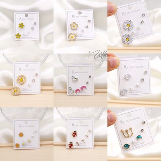 WFH |10| ต่างหู set 3 คู่ Cute earrings everyday look