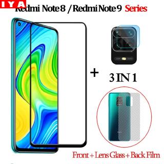 ฟิล์มกันรอยหน้าจอโทรศัพท์มือถือ 3 In 1 สําหรับ Xiaomi Redmi 9 Note 10 9 Pro Note 8 Pro Note 7 Note 6 Mi Note 10 Lite Poco X3 NFC