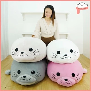 📍150cm ใหญ่มาก!!!📍ตุ๊กตาแมวน้ำอุ๋งๆ 150cm (45นิ้ว) วิธีวัดดูในวีดีโอจ้า