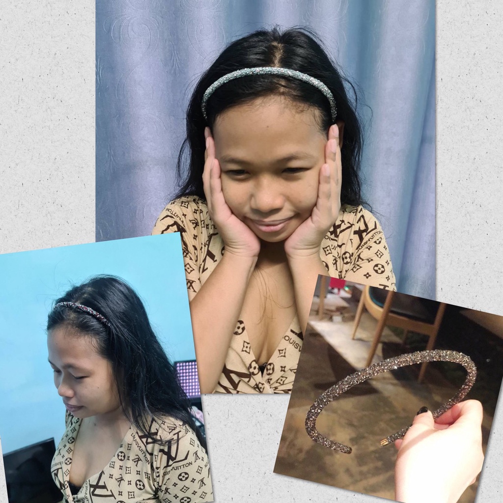 ที่คาดผม ประกายเกล็ดเพชร ที่คาดผมแฟชั่น ที่คาดผมเกาหลี หุ้มกันลื่น เกรดพรีเมี่ยม หลากหลายสี
