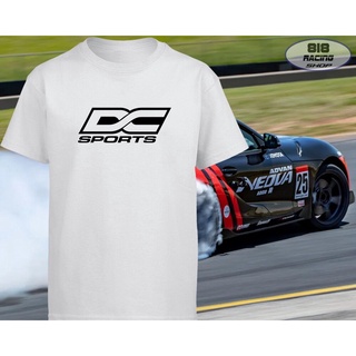 ผ้าฝ้ายแท้【COD】 สตรีทแฟชั่น เสื้อยืด Racing Sport [สีขาว / สีเทา] [DC SPORT]คอกลม COMING CLUBS-5XL