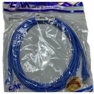 สาย CAT6 UTP Patch Cord Blue 3 M (10 ft) Brand Link 1 ชิ้น