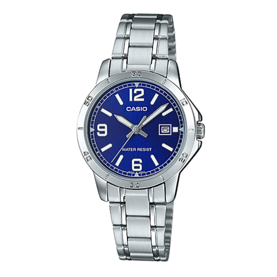 Casio Standard นาฬิกาข้อมือผู้หญิง สายสแตนเลส รุ่น LTP-V004D,LTP-V004D-2B - สีเงิน