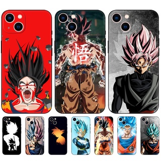 เคสโทรศัพท์มือถือ ซิลิโคนนิ่ม Tpu ลายดราก้อนบอล Z Son Goku Super สีดํา สําหรับ Apple Iphone 13 Mini Pro Max