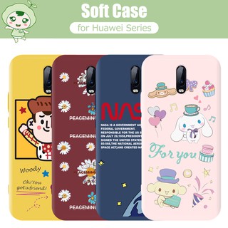 เคส Soft TPU Case Huawei Y7A P Smart 2021 Nova 2i 3i 4 3e 4e 5T 5i 7i 6 SE Mate 30 10 20 Lite 7 Pro Y5P Y6P Y7P Y8P 2020 Y9 Prime 2019 P40 Pro Plus P20 P30 P Smart Plus Bear Dandelion Cake Casing