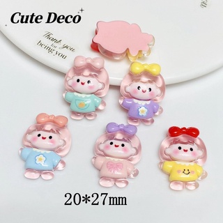 【Cute Deco】เสื้อผ้า ลายการ์ตูนน่ารัก สีฟ้า สําหรับเด็กผู้หญิง 6 สี 1 ชิ้น	 / เสื้อผ้าสีชมพู / กระดุมเสน่ห์เสื้อผ้าสีเหลือง Crocs / Jibbitz น่ารัก Croc รองเท้า DIY / วัสดุเรซินที่มีเสน่ห์สําหรับ DIY