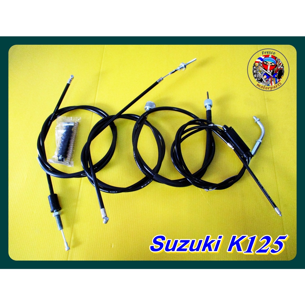 ชุดสายเซ็ต  Suzuki K125 Front Brake &amp; Clutch &amp; Throttle &amp; Speedometer Cable Set