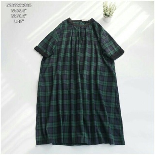 เดรสคอกรมวานญี่ปุ่น japanese style cotton dress