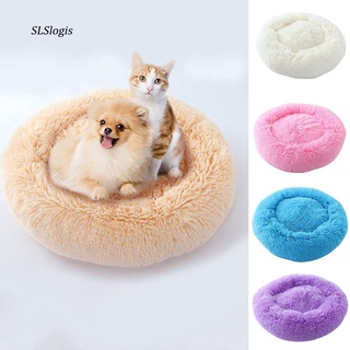 Dolls House Round Dog Cat Bed Black Colourful Paws Miniature Pet Accessory 