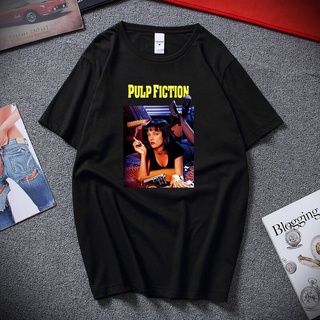 เสื้อยืดผ้าฝ้าย ใหม่ เสื้อยืดผ้าฝ้าย แขนสั้น พิมพ์ลายโปสเตอร์ Cellulose Fantasy 1994 Quentin Tarantino แฟชั่นฤดูร้อน สํา