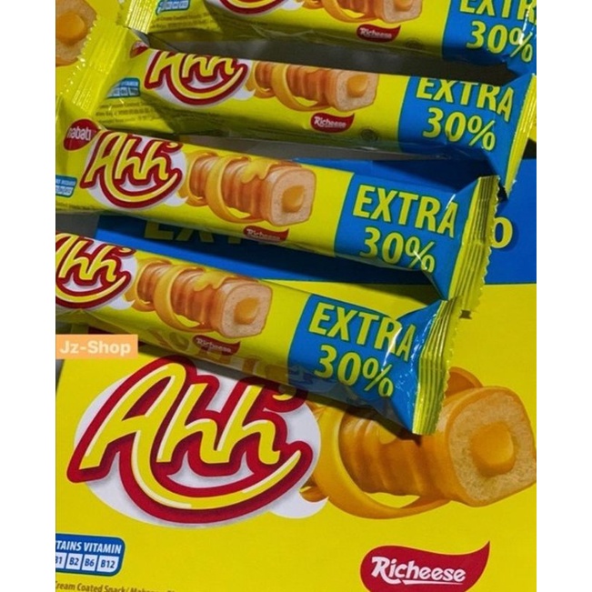 Nabati Richeese Ahh ข้าวโพดอบสอดไส้ชีส​ 1​กล่อง​ บรรจุ​ 20​ ชิ้น