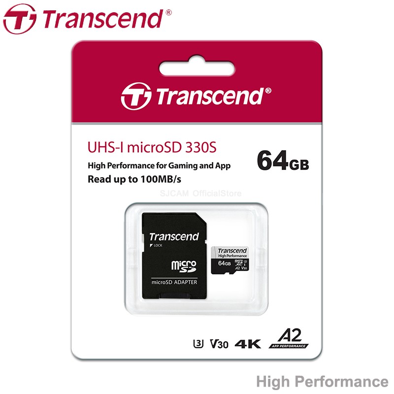 Transcend High Performance MicroSD Card 64GB (R 100MBs W 60MBs) สำหรับ ...