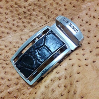 หัวเข็มขัดจระเข้  genuinecrocodile buckle black