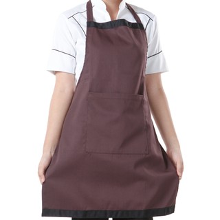 ✨นาทีทอง✨ เอโร่ ผ้ากันเปื้อนเต็มตัว สีน้ำตาลแถบดำ aro Apron Body Brown M-Apnr-2Q