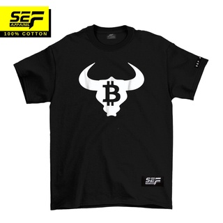 เสื้อยืดสําหรับผู้ชาย▩★☼SEF เครื่องแต่งกายสกุลเงินดิจิทัล Crypto เทรดดิ้งซีรีส์ เสื้อยืด BULL B 3_U