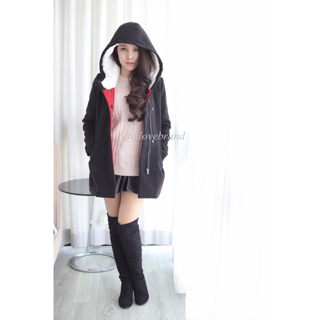 Black red coat