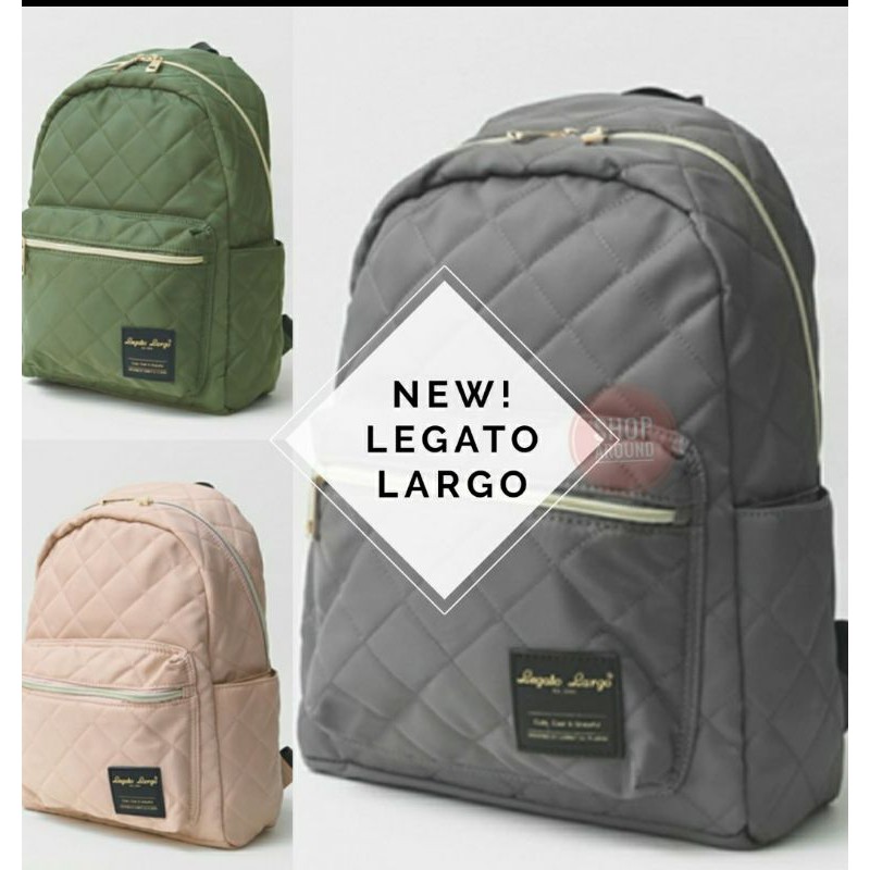 Anello แท้ 💯% Legato Largo Elegant Nylon-Like Quilting Backpack