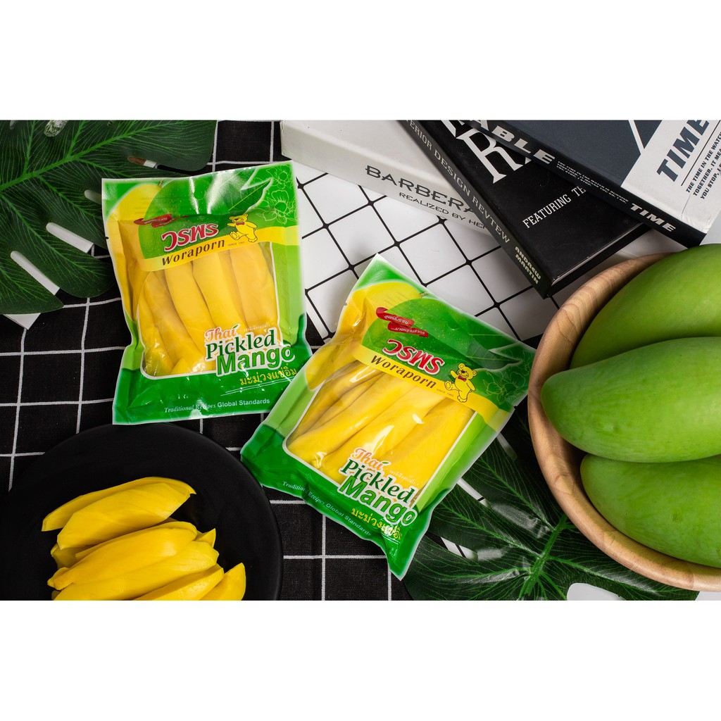 วรพร มะม่วงแช่อิ่ม 150 กรัม แพ็ค 42 ชิ้น/ลัง (มะม่วงดอง มะม่วง มะม่วงแช่อิ่ม มะม่วงดองน้ำตาลทราย)