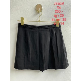 กางเกงกระโปรงทรงเอ สีดำ แต่งมุกขอบเอว JASPAL SIZE XS