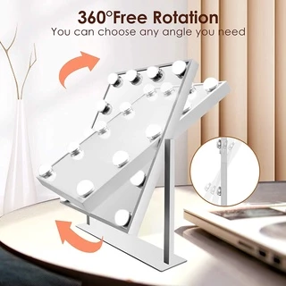 กระจก แต่งหน้า Hollywood makeup mirror มีไฟ LED ปลั๊ก USB ปุ่มหน้าจอสัมผัส 3 ไฟ