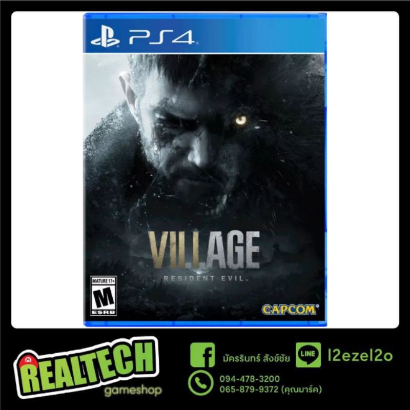 แผ่นเกมส์ Ps4 - Ps5 : Resident Evil VIII : Village แท้ 100% ( พร้อมส่ง )