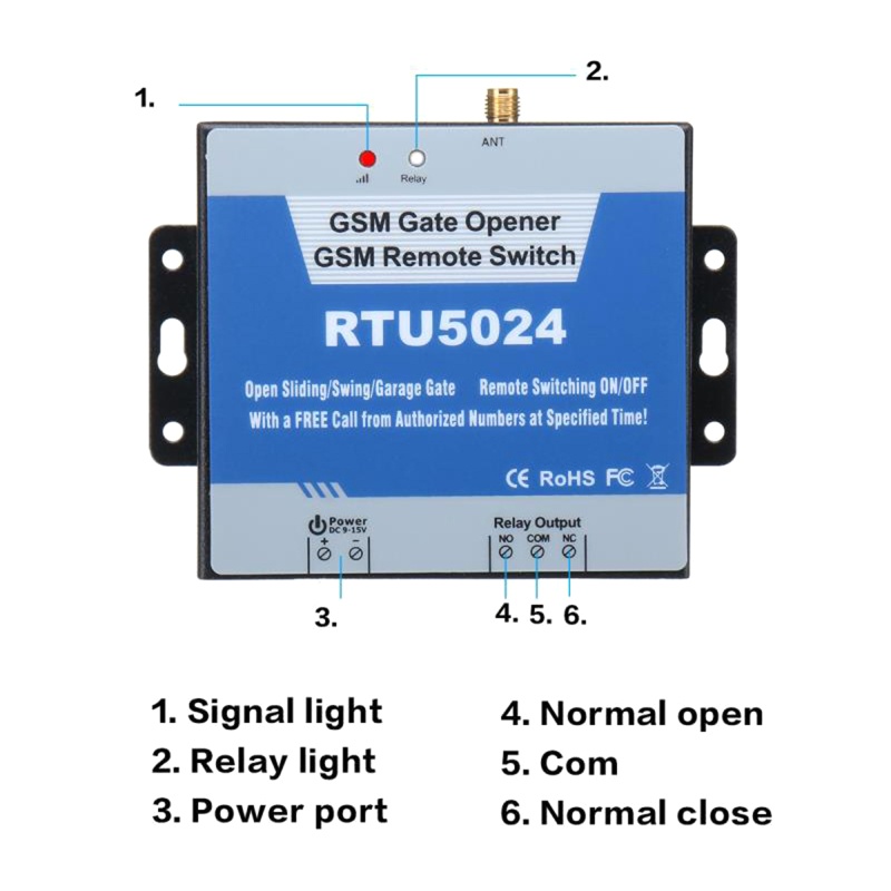Zzz Gsm สวิตช์รีเลย์เปิดประตูโทรศัพท์ แบบไร้สาย Rtu5024
#8