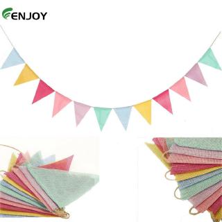 12 Flags Colorful Reusable Bunting Wedding Birthday Party Home Decor