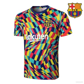 เสื้อกีฬาแขนสั้น ลายทีมชาติฟุตบอล FC Barcelona 21-22 ชุดเยือน พลัสไซซ์ สําหรับผู้ชาย และผู้หญิง