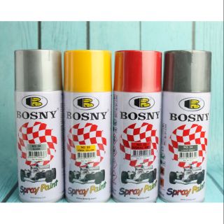 สีสเปรย์ Bosny สเปรย์สีบรอนซ์ สเปรย์สีเหลือง สเปรย์สีแดง สเปรย์สีเทา