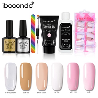Ibcccndc ชุดเจลต่อเล็บ โพลีเจล UV แข็ง กันลื่น สําหรับตกแต่งเล็บ