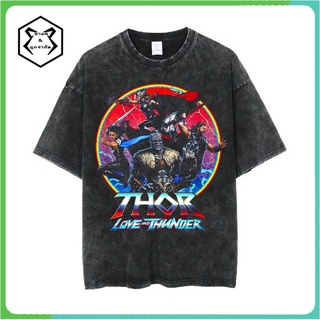 เสื้อยืด ขนาดใหญ่ พิมพ์ลาย Psycho Crucify Thor Love and Thunder | หินล้างทําความสะอาด | เสื้อเชิ้ต Thor | การ์ตูนมาร์เวล