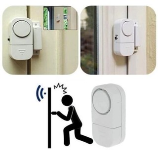 (2ชุด)อุปกรณ์เตือนภัย ป้องกันโจร/ขโมย Door / Window Entry Alarm ซื้อ1 แถม 1 #375