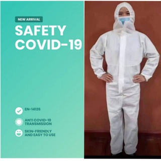 ชุด PPE ชุดป้องกันโควิด ชุดพีพีอี covid พร้อมส่งทันที