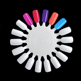 ชาร์ตโชว์สี รูปวงกลม ขายปลีก 1 ชิ้น ทาได้ 18 สี ชาร์จสี มีสีขุ่นกับใส ทาสีเจลตกแต่งเล็บ