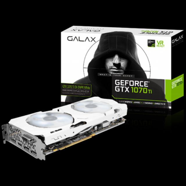 GALAX GeForce GTX 1070 Ti EX-SNPR WHITE มือ 2 ประกันถึง 11/2020